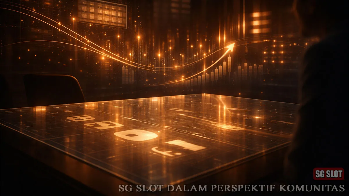 Ilustrasi editorial tentang SG Slot dalam obrolan komunitas pemain